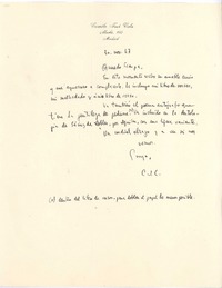 [Carta], 1947 nov. 30 Madrid, España <a> Roque Esteban Scarpa
