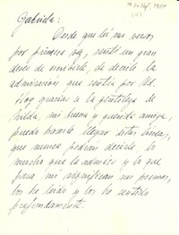 [Carta] 1955 sept. 19, La Paz, Bolivia [a] Gabriela [Mistral]