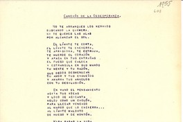 Canción de la desesperanza