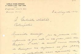 [Carta] 1942 mayo. 8, Buenos Aires [a] Gabriela Mistral, Petrópolis[Brasil]