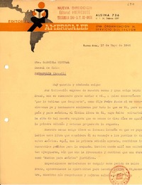 [Carta] 1942 mayo. 13, Buenos Aires [a] Gabriela Mistral, Petrópolis, Brasil