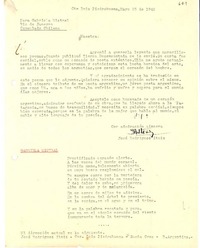 [Carta] 1942 mayo. 25, Santa Cruz, Argentina [a] Gabriela Mistral, Río de Janeyro