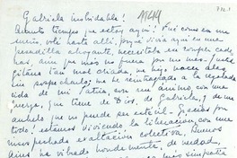 [Carta] [1944], Buenos Aires, [Argentina] [a] Gabriela [Mistral]