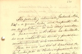 [Carta] [1941?] Ago., [Argentina] [a] Gabriela Mistral
