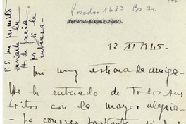[Carta] 1945 nov. 12, Buenos Aires, [Argentina] [a] Gabriela Mistral