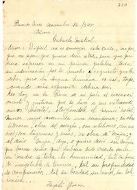 [Carta] 1945 nov. 16, Buenos Aires, [Argentina] [a] Gabriela Mistral