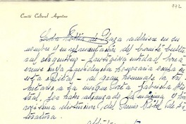 [Carta] 1945 nov, Montevideo [a] Gabriela Mistral