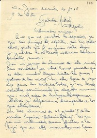 [Carta] 1945 dic., San Juan, [Argentina] [a] Gabriela Mistral, Petrópolis, [Brasil]