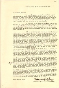 [Carta] 1945 dic. 5, Buenos Aires, [Argentina] [a] Gabriela Mistral