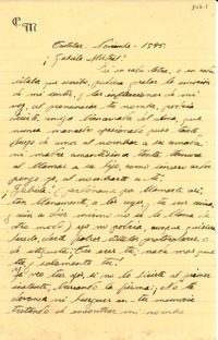 [Carta] 1945 nov., Castelar, [Buenos Aires, Argentina] [a] Gabriela Mistral