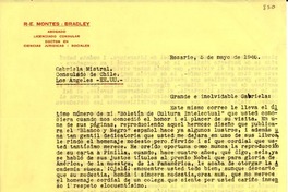 [Carta] 1946 mayo. 5, Rosario, [Argentina a] Gabriela Mistral, Consulado de Chile, Los Angeles, EE.UU.