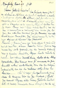 [Carta] 1948 ene. 22, Temperley, Provincia de Buenos Aires, Argentina [a] Gabriela Mistral