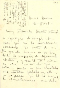 [Carta] 1948 [oct.?] 10, Buenos Aires, [Argentina] [a] Gabriela Mistral