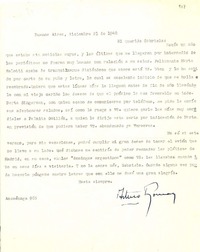 [Carta] 1948 dic. 21, Buenos Aires, [Argentina] [a] Gabriela Mistral, [México?]