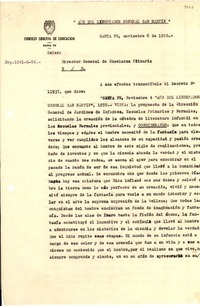 [Carta] 1950 nov. 6, Santa Fe, Argentina [al] Señor Director de Enseñanza Primaria, Santa Fe, Argentina