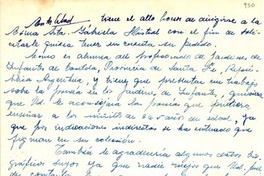 [Carta] 1950 ene. 7, Casilda, [Santa Fé, Argentina a] Gabriela Mistral