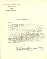 [Carta] 1950 ene. 24, Salta, [Argentina a] Gabriela Mistral
