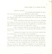 [Carta] 1951 mar. 30, Buenos Aires, [Argentina] [a] Gabriela Mistral