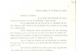 [Carta] 1951 mar. 30, Buenos Aires, [Argentina] [a] Gabriela Mistral