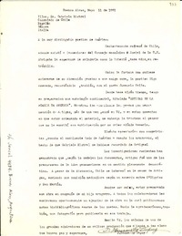[Carta] 1951 mayo 11, Buenos Aires, Argentina [a] Gabriela Mistral, Consulado de Chile, Rapallo, Génova, Italia