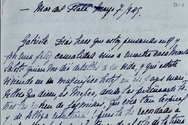[Carta] 1949, mayo 7, Mar del Plata, [Argentina a] Gabriela Mistral