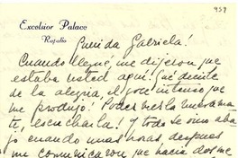 [Carta] [1951?] sept. 4, Hotel de la Tremoille, Paris, [Francia] [a] Gabriela [Mistral]