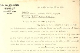 [Carta] 1950 oct. 26, San Juan, [Argentina] [a] Gabriela Mistral, Veracruz