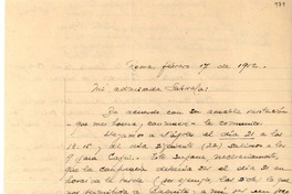[Carta] 1952 feb. 17, Roma [a] Gabriela Mistral, Nápoles