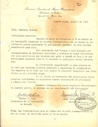 [Carta] 1949, jul. 6, Buenos Aires [a] Gabriela Mistral