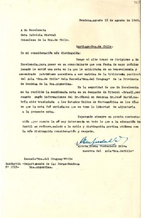[Carta] 1949, ago. 18, Mendoza, [Argentina a] Gabriela Mistral, Santiago, Rca. de Chile