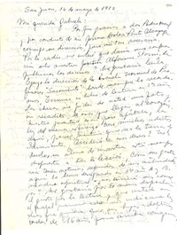 [Carta] 1952 mayo. 16, San Juan, [Argentina] [a] Gabriela Mistral