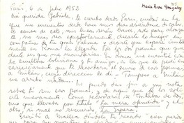 [Carta] 1952 jul. 6, Paris [a] Gabriela Mistral