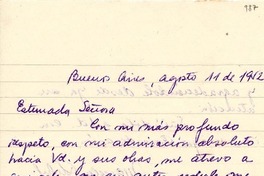 [Carta] 1952 ago. 11, Buenos Aires [a] Gabriela Mistral