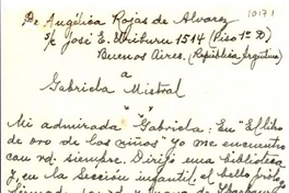 [Carta] 1954 jul. 10, Buenos Aires [a] Gabriela Mistral
