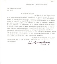 [Carta] 1955 mar. 1, Buenos Aires, [Argentina] [a] Gabriela Mistral, New York, [EE.UU.]
