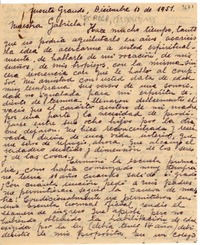 [Carta] 1951, dic. 13, Monte Grande, Argentina [a] Gabriela Mistral
