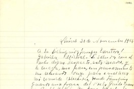 [Carta] 1956 nov. 26, [Buenos Aires, Argentina] [a] Gabriela Mistral