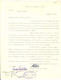 [Carta] 1954 sept. 9, Córdoba, [Argentina] [a] Gabriela Mistral, Santiago