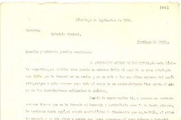 [Carta] 1954 sept. 9, Córdoba, [Argentina] [a] Gabriela Mistral, Santiago