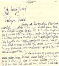 [Carta] 1954 oct, Mar del Plata [a] Gabriela Mistral, Chile