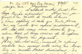 [Carta] 1954 oct. 9, [Argentina] [a] Gabriela Mistral