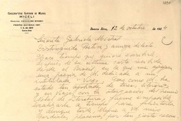 [Carta] 1954 oct. 12, Buenos Aires [a] Gabriela Mistral