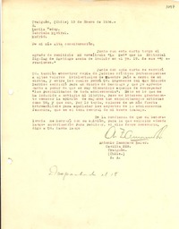 [Carta] 1934 ene. 13, Traiguén [a] Gabriela Mistral, Madrid