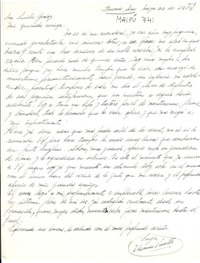 [Carta] 1954, may. 22, Buenos Aires [a] Gabriela Mistral