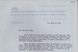 [Carta] 1949 jun. 9, [París] [a] Palma Guillén de Nicolau, México D. F.