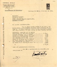 [Carta] 1936 mayo. 5, Santiago [a] Gabriela Mistral, Lisboa