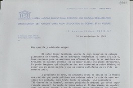 [Carta] 1949 jun. 27, [París] [a] Gabriela Mistral, Veracruz, México