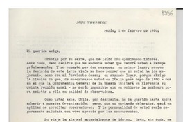 [Carta] 1950 feb. 2, París [a] Gabriela Mistral