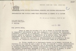 [Carta] 1951 mar. 7, [París] [a] Gabriela Mistral, Genova