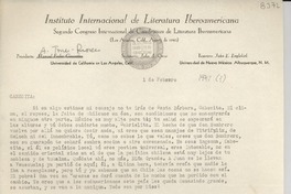 [Carta] [1947?] feb. 1, [Los Angeles, Calif[ornia, EE.UU.] [a] [Gabriela Mistral]